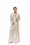 Gold Heritage Embroidered Jacket Kurta Set