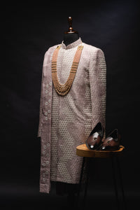 LILAC RAW SILK SHERWANI