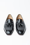 Evening Tassel Loafer With A Square Toe, Featuring Old Money Look.