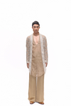 Embroidered Jacket & Brown Tissue Regal Jacket Set