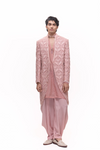 Rose Gold Cutwork Jacket Kurta Set