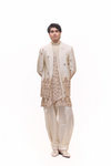 Regal Beige Mirror Embroidery Kurta Set