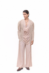 Ivory Hexagon Embroidered Jacket Kurta Set