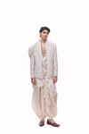 Ivory Mirror Jaalwork Jacket Kurta Set