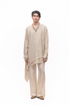 Gold Contemporary layerd kurta set