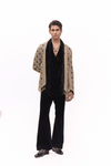 Gold Black Heritage Cutwork Jacket Kurta Set