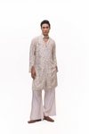 Floral embroidary slit sleeve kurta Set
