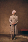 Powder Pink Heritage Embroidered Sherwani