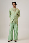 The Emerald Oasis Layered Jacket Set