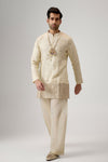 Champagne Silk Kurta Set