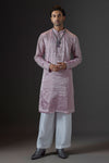 Mauve Jacquard Kurta Set