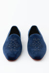 Evening Tassel Pine Blue Tuxedo With Hand Embroidered Beeds
