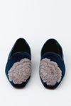 Evening Tassel Space Blue Tuxedo With Hand Embroidered Beeds