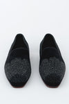 Evening Tassel Raven Black Tuxedo With Hand Embroidered Beeds
