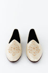 Classic Hand Embroidered Beige Jutti