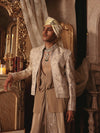Embellished Short Jacket & Muted Sage Inner Set