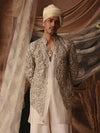 Heritage Signature Cutwork Jacket & Ivory Kurta Set