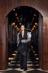 Midnight Eclipse Draped Kurta Set