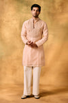 Sunset Bloom Tissue Kurta Set for Men