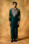 Emerald Grace Kora Silk Kurta