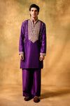 Royal Dusk Silk Kurta Set