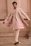 Pink Handcrafted Sherwani Set