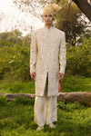 The Opulent Ivory Embroidered Sherwani Ensemble