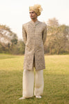 The Grandeur Gold Embroidered Wedding Sherwani