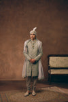 Green Grey Imperial Embellished Sherwani