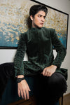 Emerald Suede Indo-Western Set
